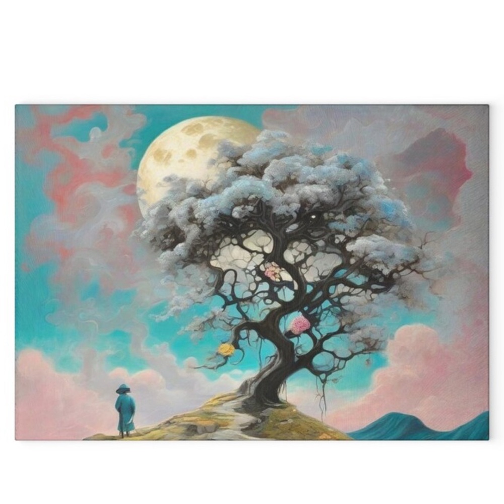 💗Arboreal Dreamscape Glass Cutting Board💗